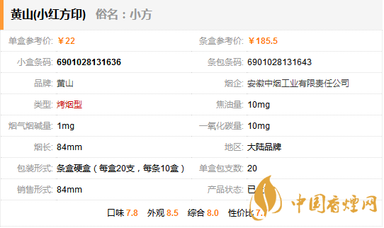 黃山小紅方印多少錢(qián)一包 黃山小紅方印價(jià)格表和圖片