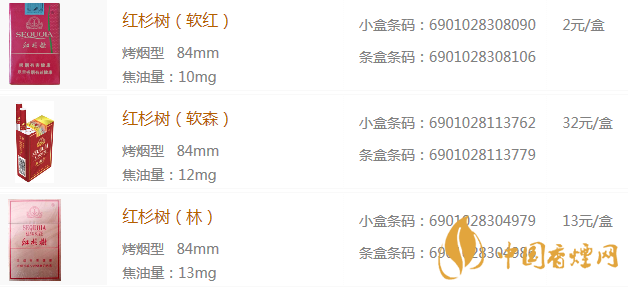 紅杉樹(shù)香煙價(jià)格表圖2020 紅杉樹(shù)香煙系列香煙有幾種